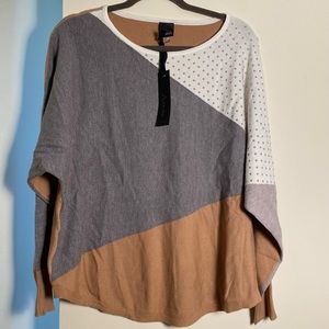 Aaeda colorblock studded sweater